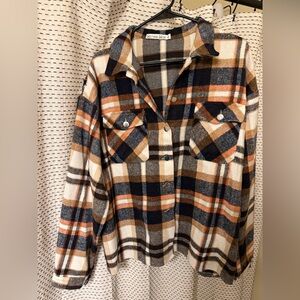 Plaid Button-Up Shirt